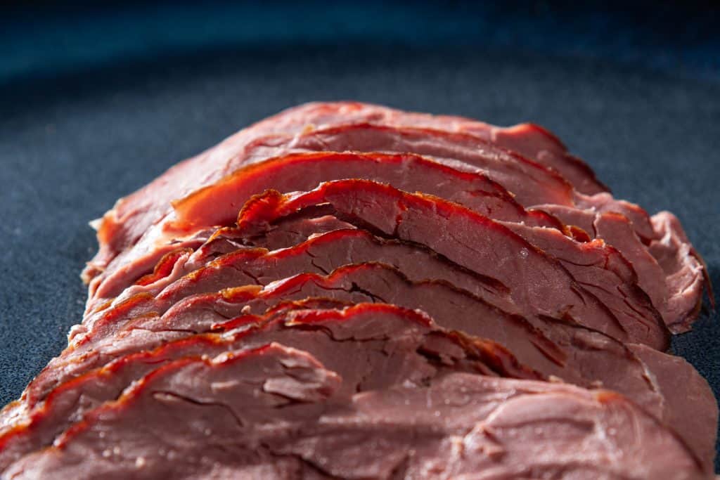 Smoked Wild Venison presented on a plate