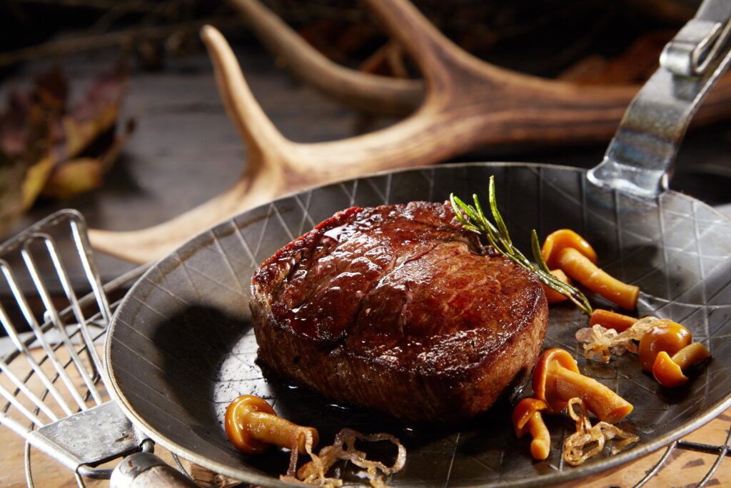 Wild Venison on Frying Pan